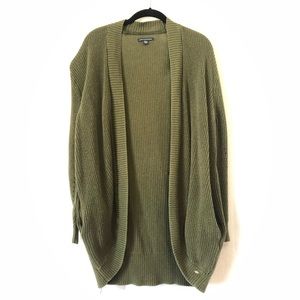 American Eagle Olive Green Knit Cardigan Sweater